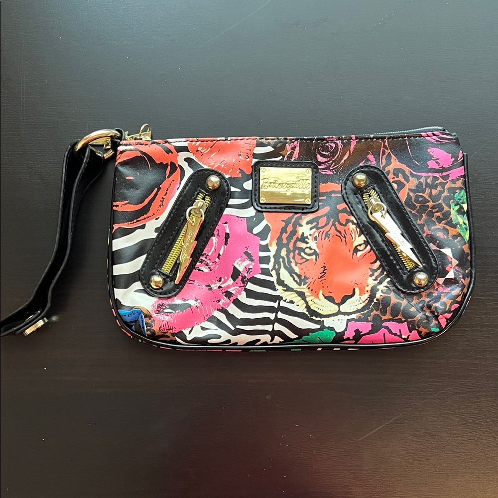 Betsey Johnson Multicolor Animal Print Clutch